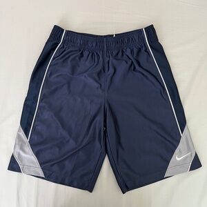 Nike Athletic Dazzle Shorts (Navy Blue, Youth M)